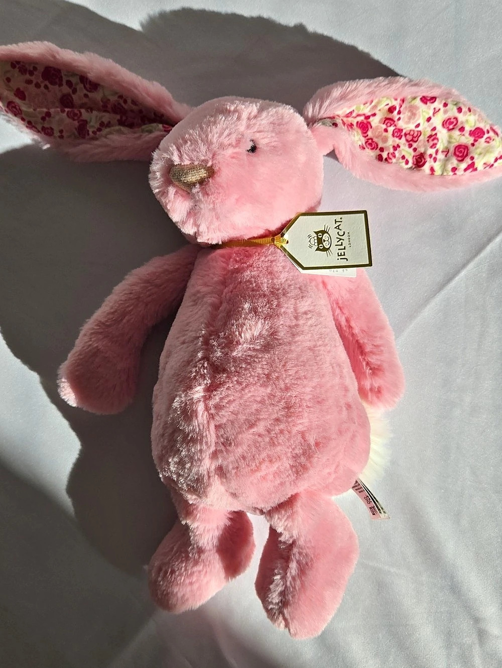 Jellycat Blossom Blush Bunny Pink Floral Plush Bunny NWT - Picture 5 of 10